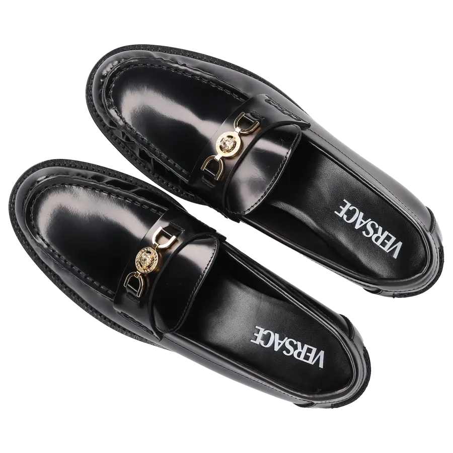 Versace - Loafer MEDUSA Kalbsleder - schwarz