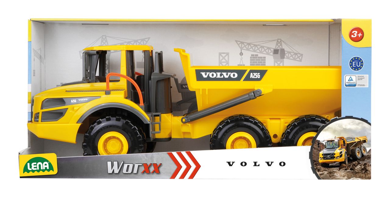 LENA WORXX Knickgelenkkipper Volvo A25G, Schaukarton