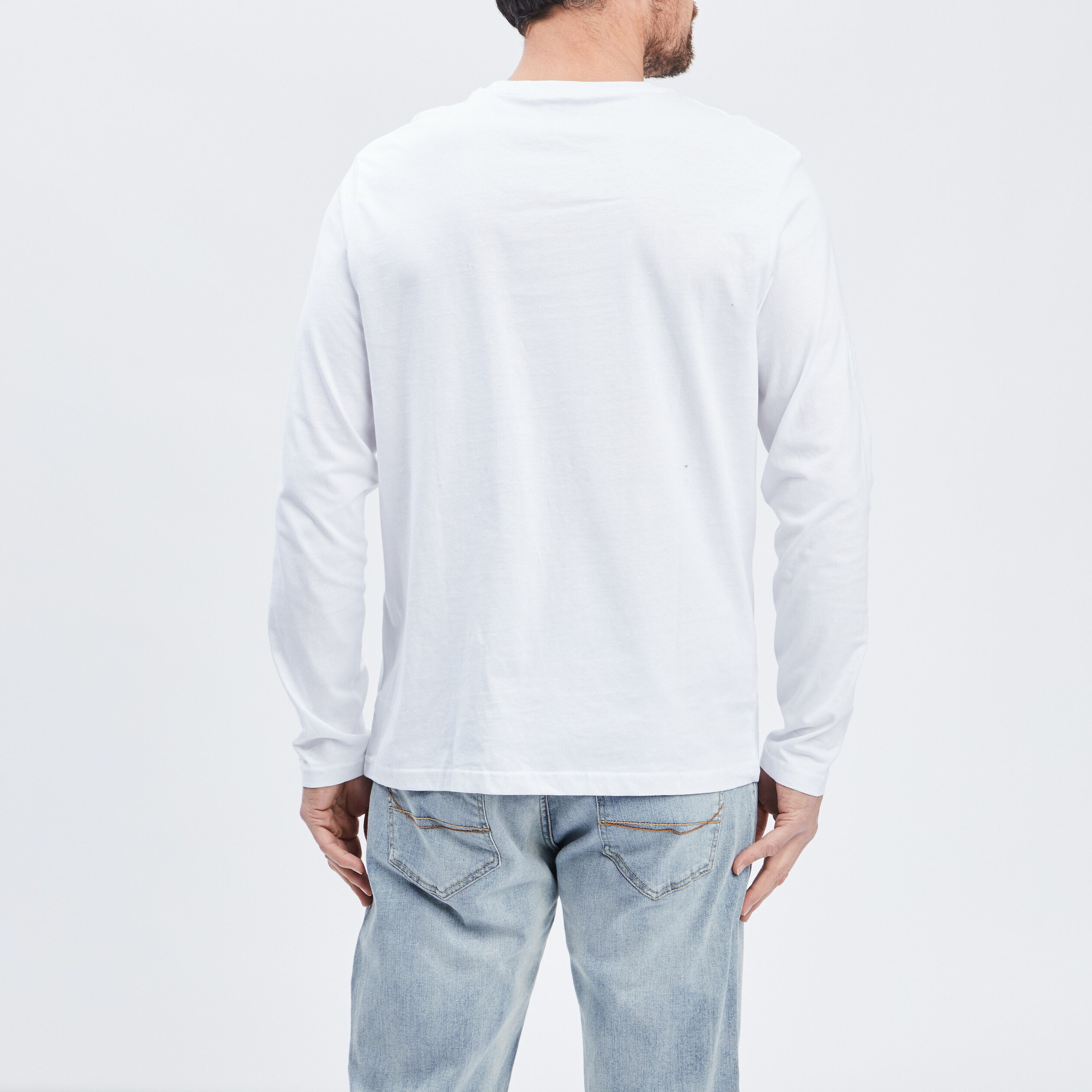 T-shirt manches longues blanc homme | La Halle
