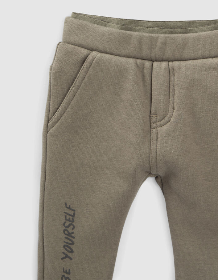 Jogging kaki double ceinture élastiquée bébé garçon