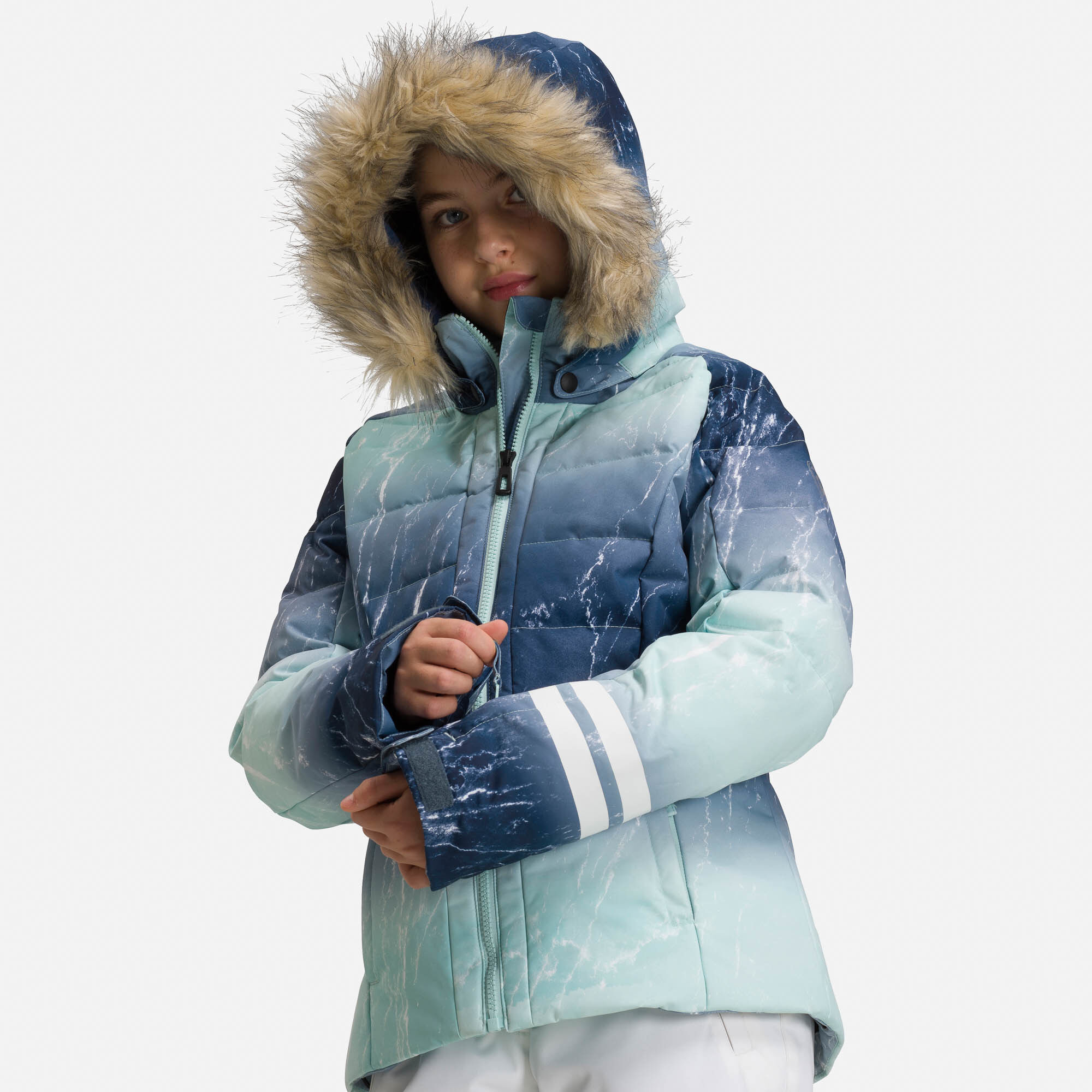 Veste de ski imprimée Polydown Fille