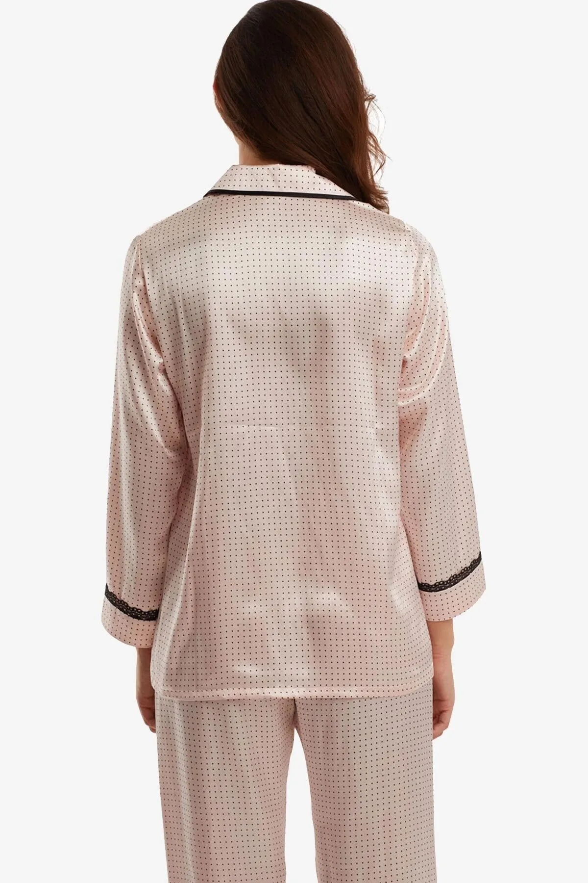 AYYILDIZ  3926 Pyjama-Set aus rosa Satin