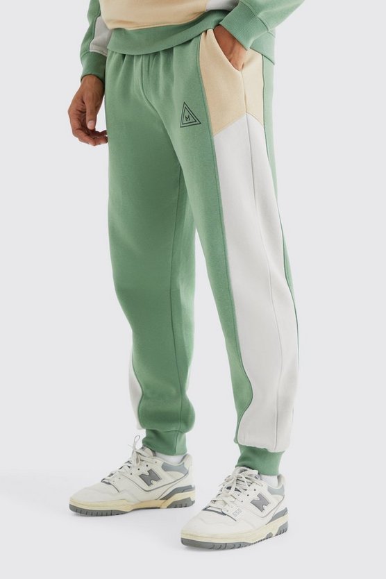 Colorblock Jogginghose mit Logo
