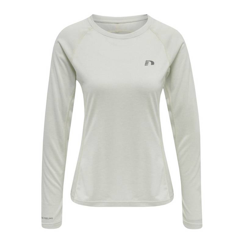 Newline Sweatshirt Running Damen Beige Funktionssweatshirt Damen