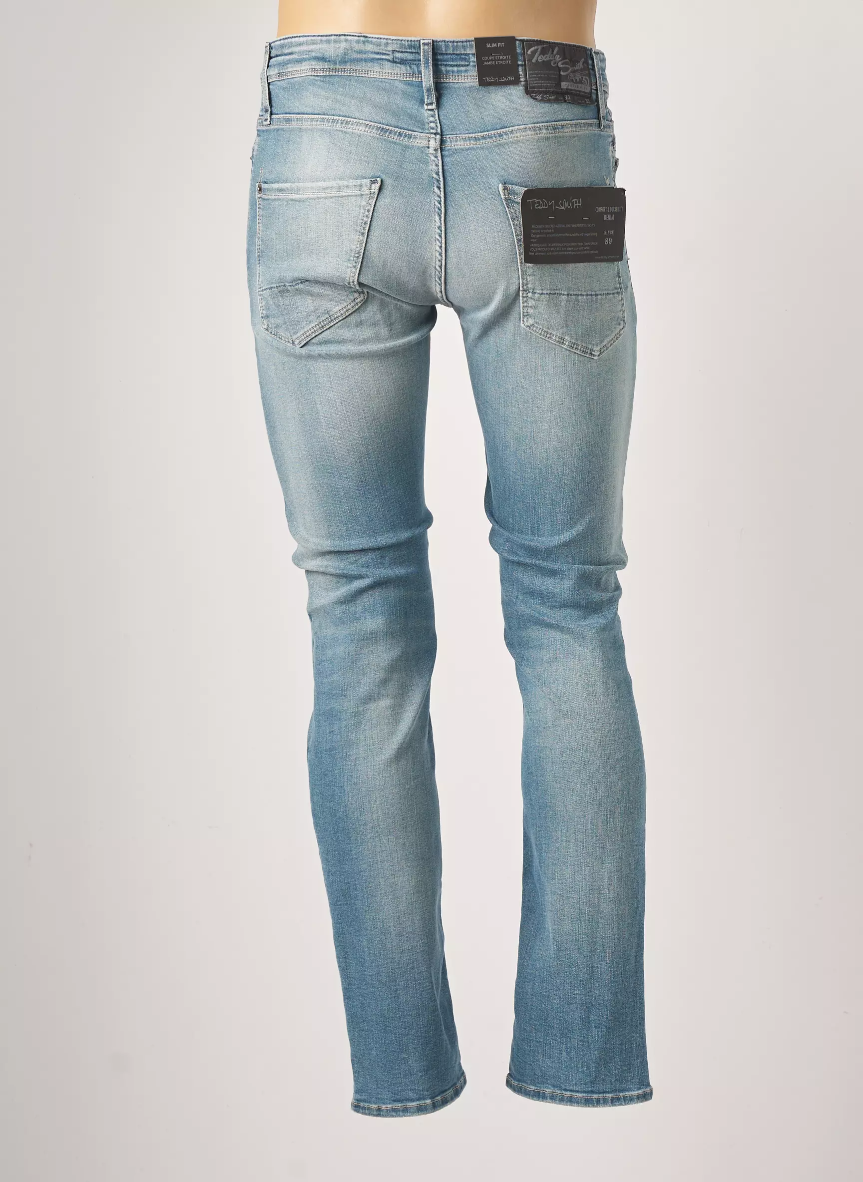 Teddy Smith Jeans Coupe Slim Homme couleur bleu