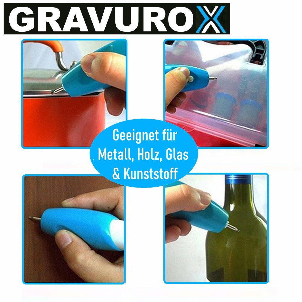 MAVURA Graviergerät GRAVUROX elektrischer Gravierstift Gravurstift Graviergerät, mini Gravierer Gravur Stift tragbar