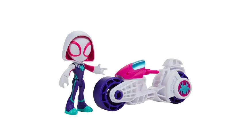 Hasbro - Marvel Spidey and His Amazing Friends Figuren mit Motorrädern, 1 Stück, sortiert