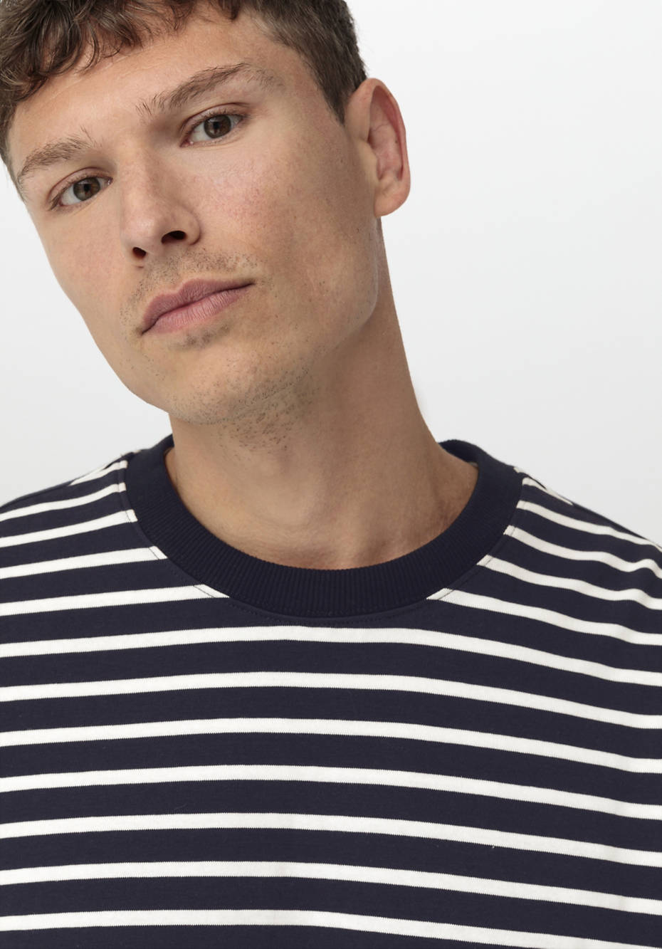 Langarm-Streifenshirt Relaxed aus reiner Bio-Baumwolle