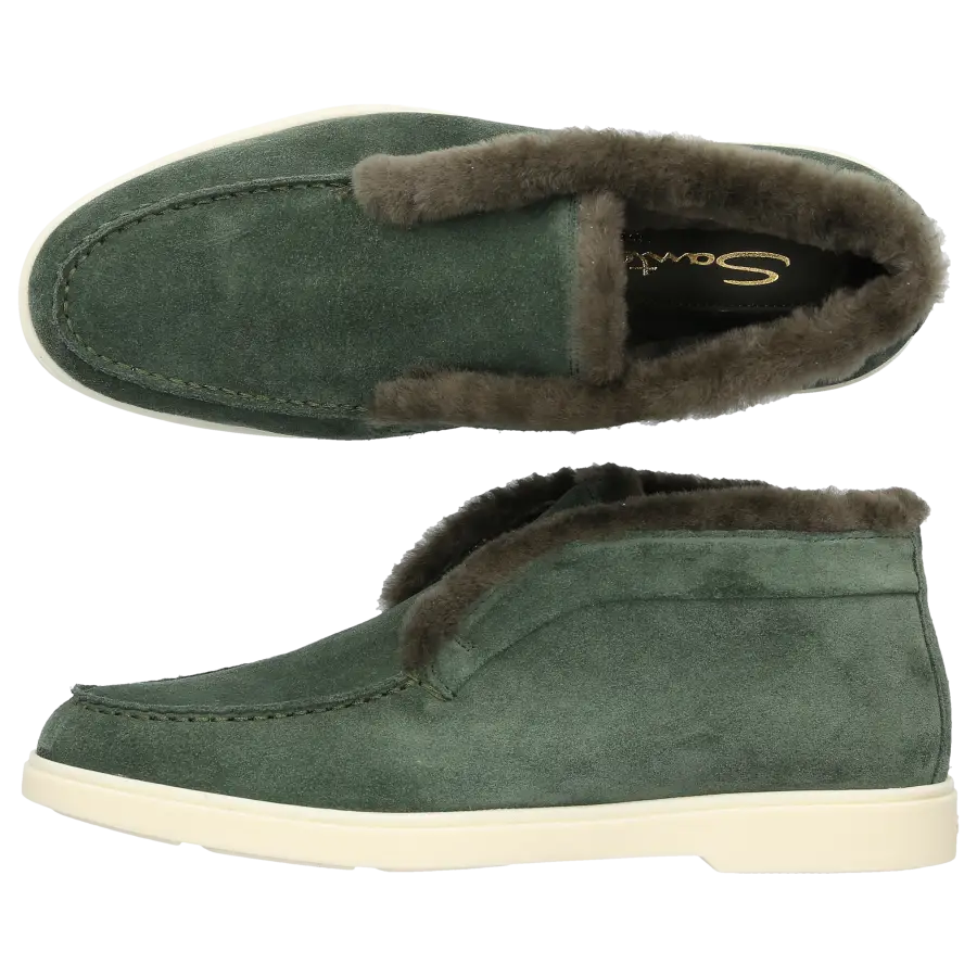 Santoni - Stiefeletten DESERT BOOT Veloursleder - grün