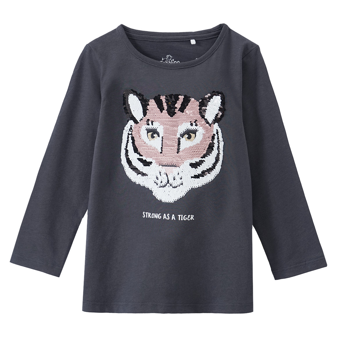 Mädchen Langarmshirt mit Wendepailletten