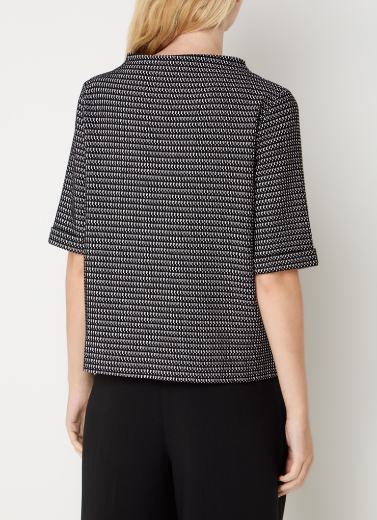 OPUS  Gadeni top met print en boothals