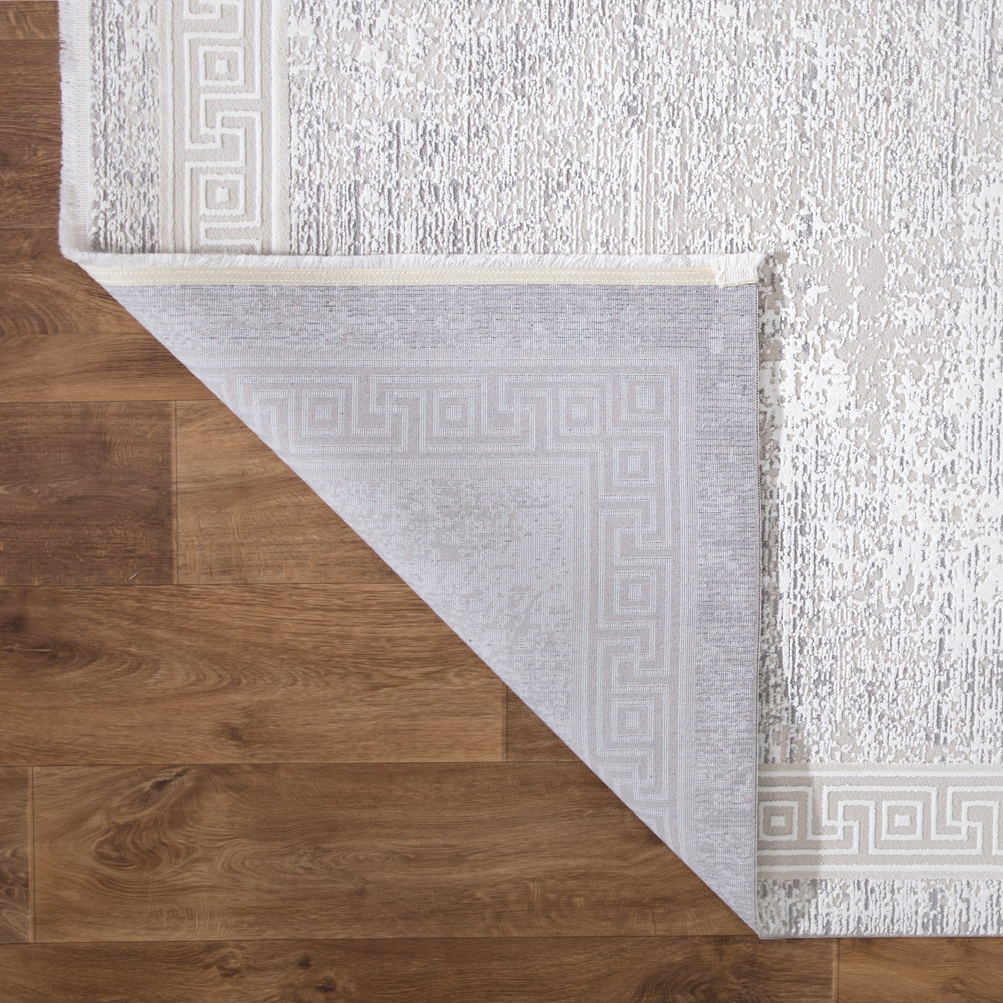 Teppich Moskau, Mozato, Rechteck, Höhe: 10 mm, Hoch-Tief Effekt, Kurzflor Teppich, Vintage Design, Jute Rückenmaterial, Modern Design, Gemustert