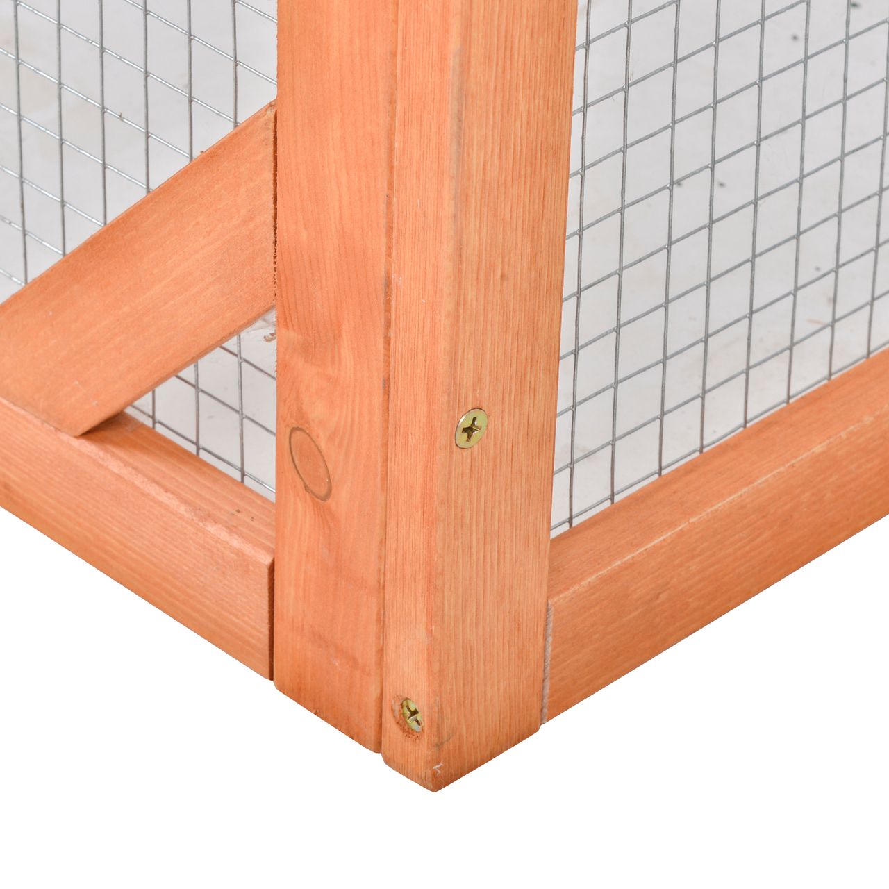 PawHut Kleintierstall Zwergkaninchenstall Kleintierkäfig mit Asphaltdach Orange