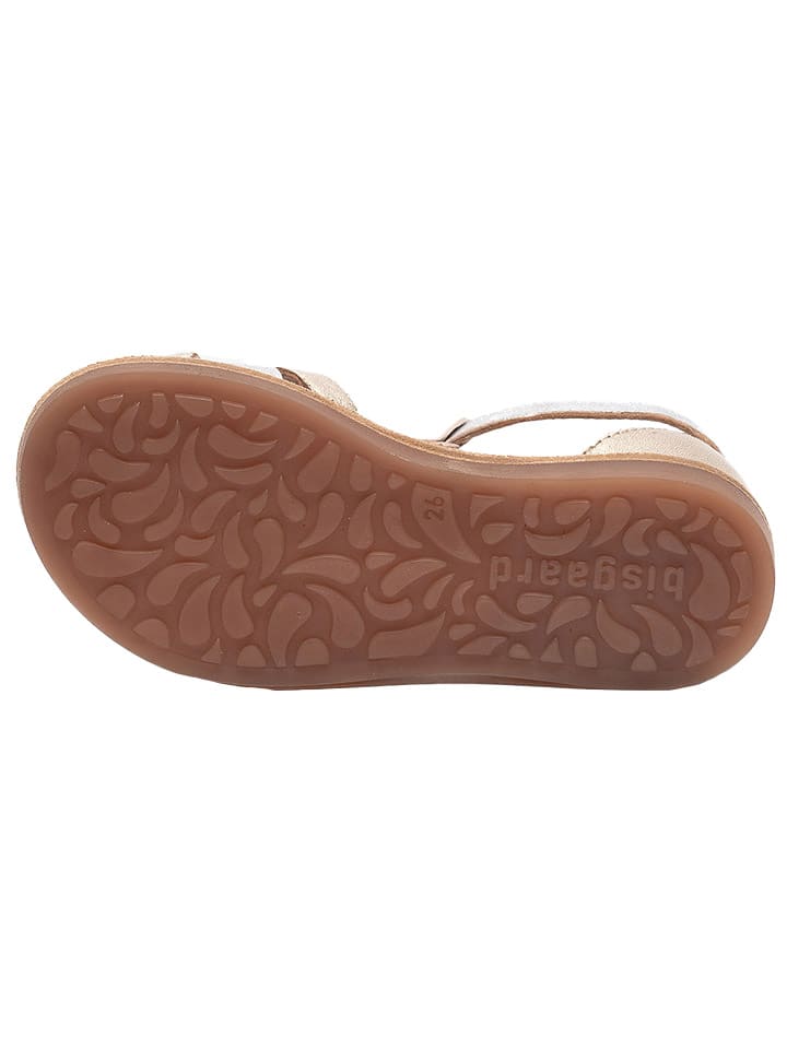 bisgaard Leder-Sandalen in Silber/ Gold günstig kaufen