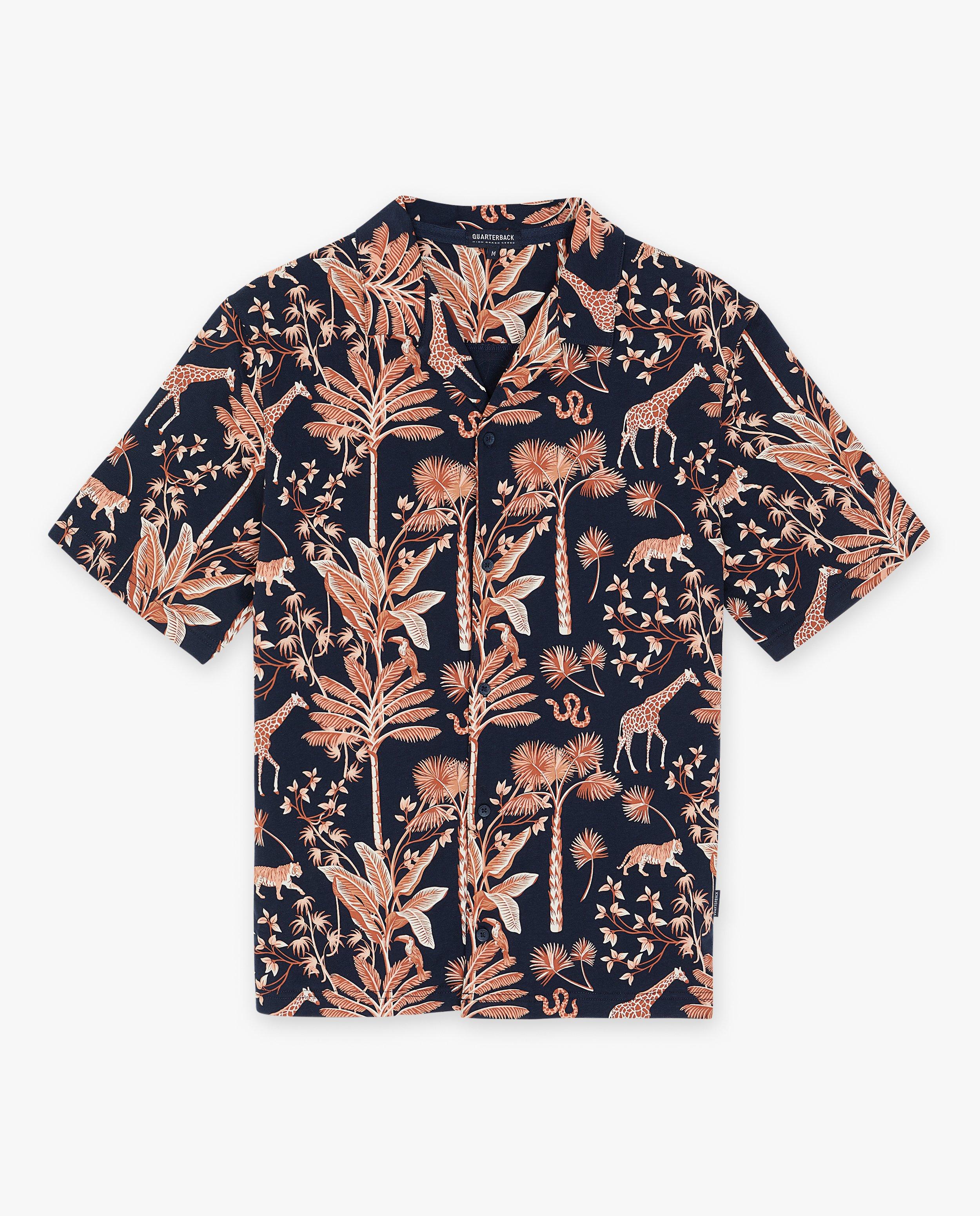 Tricou de quarterback din bumbac organic, albastru închis pentru bărbați