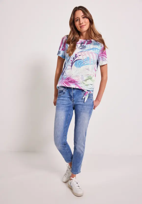 CECIL Burn Out Print Shirt