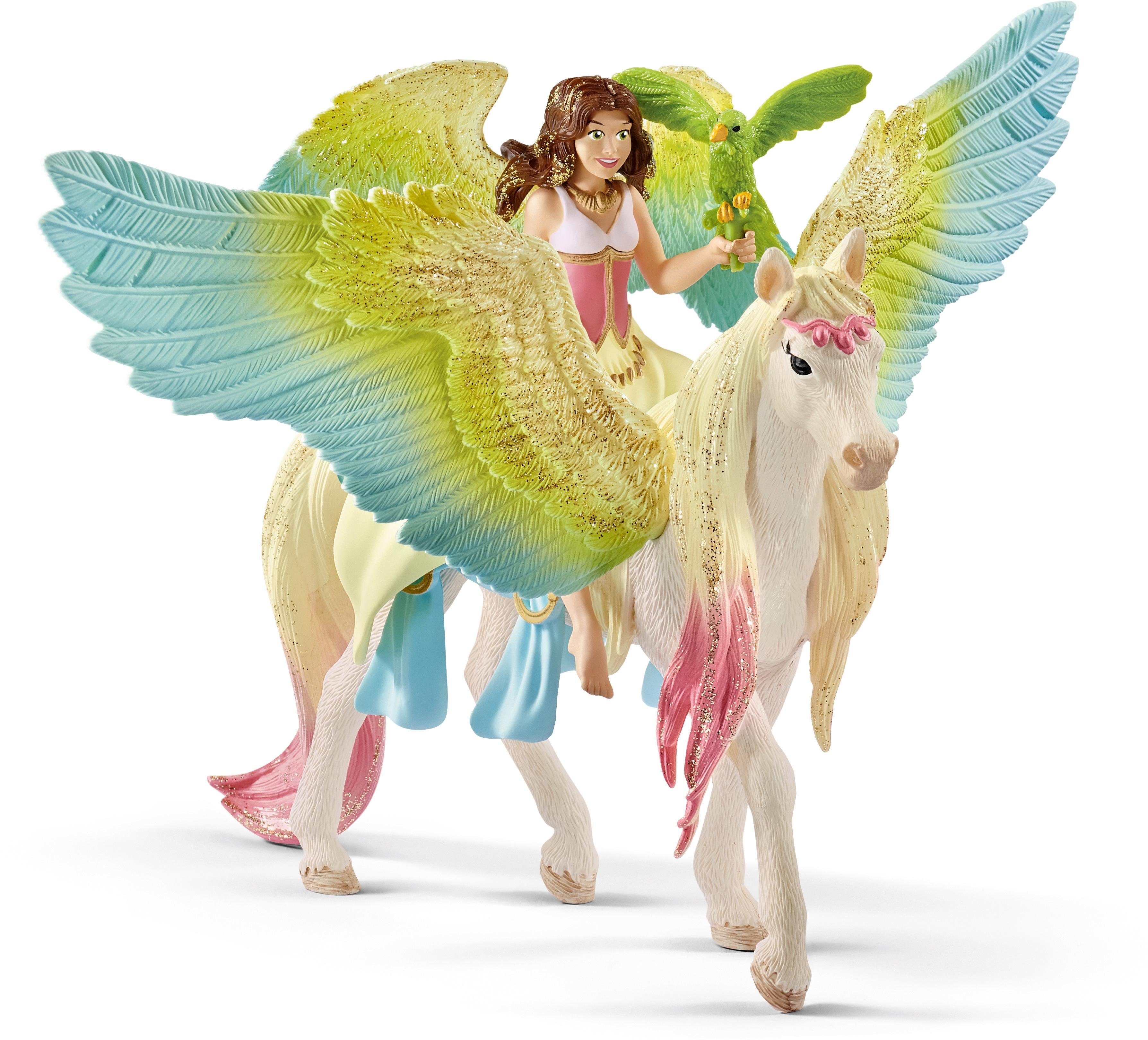 Schleich® Spielfigur BAYALA®, Surah mit Glitzer-Pegasus (70566)