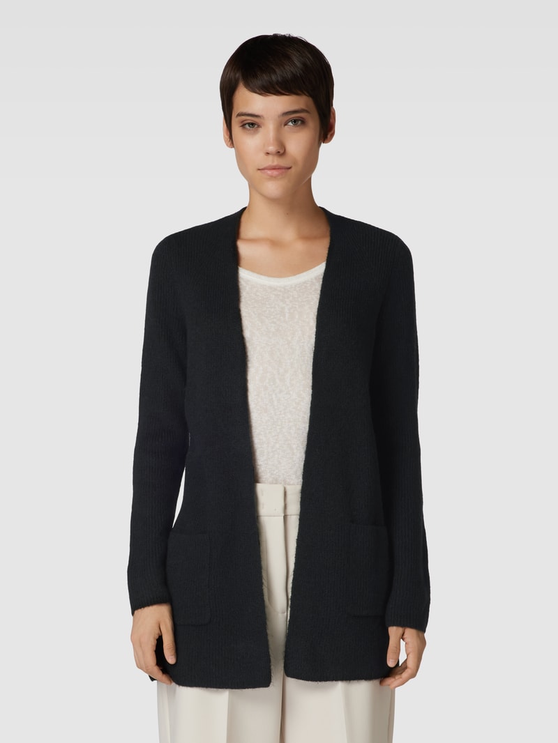 Cardigan mit Eingrifftaschen in schwarz