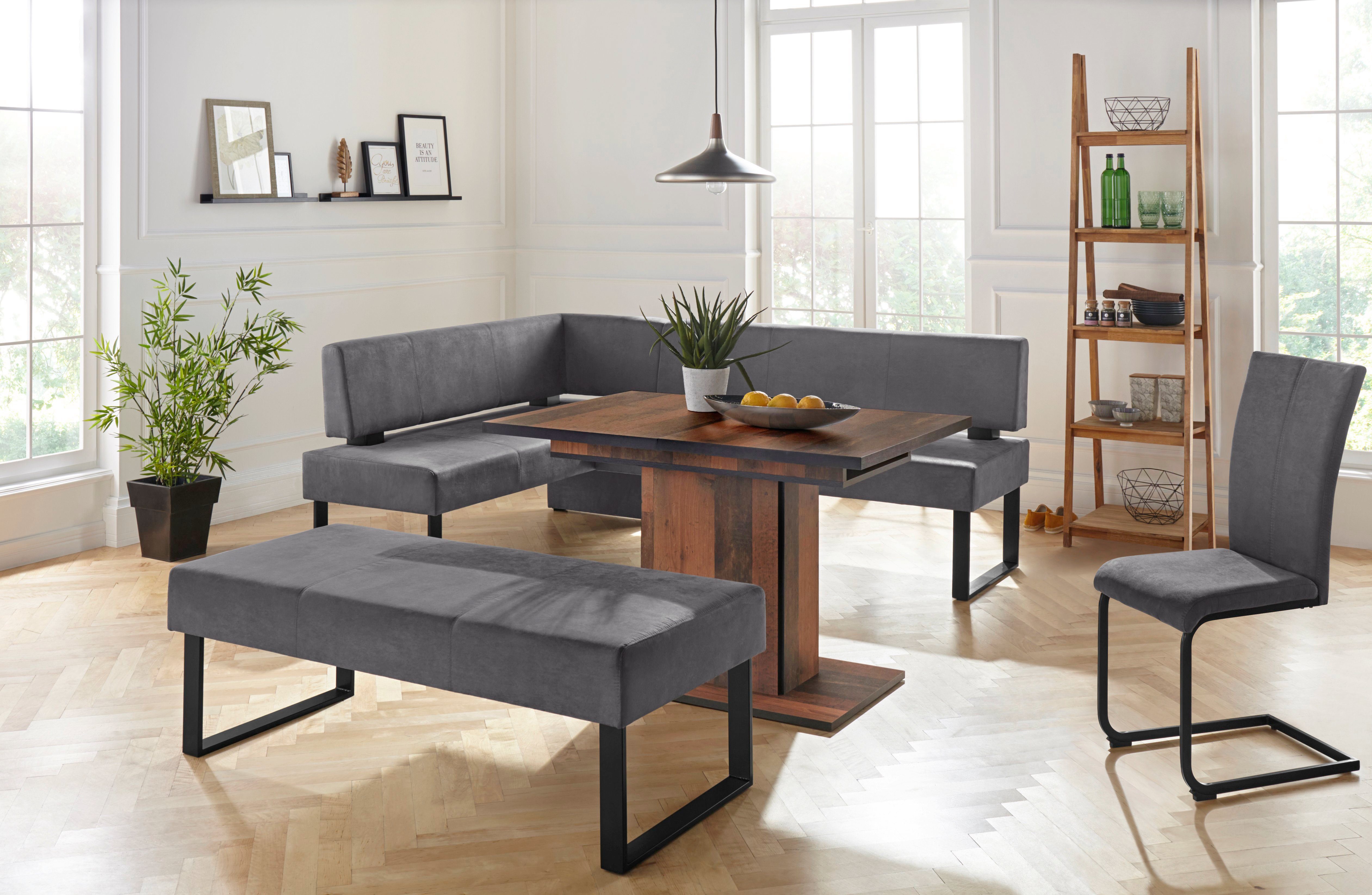 HELA Esstisch Ariana, durch innenliegende Einlegeplatten ausziehbar 120-160 cm