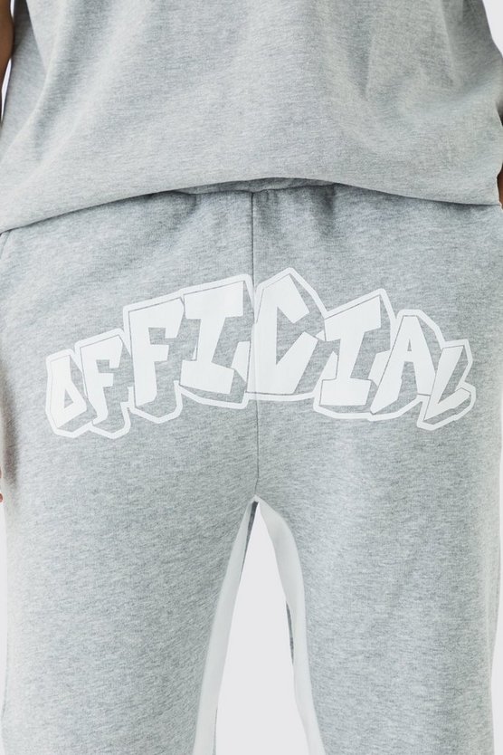 Official Jogginghose mit Farbspritzern und Grafitti-Print