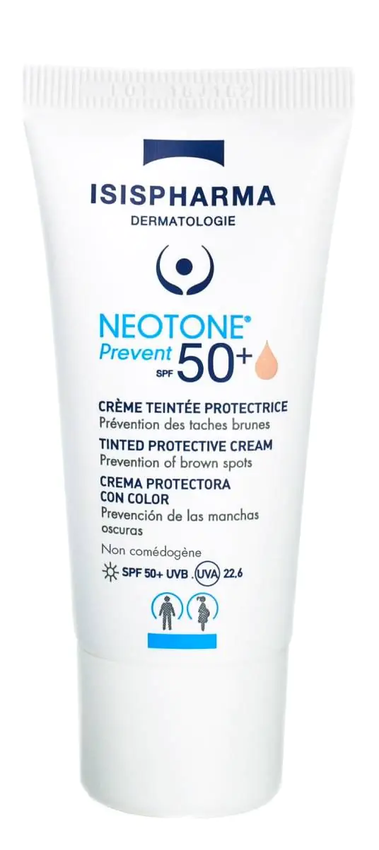 Isispharma Neotone Prevent SPF50+ - Beschermende getinte crème, lichte kleur, 30 ml