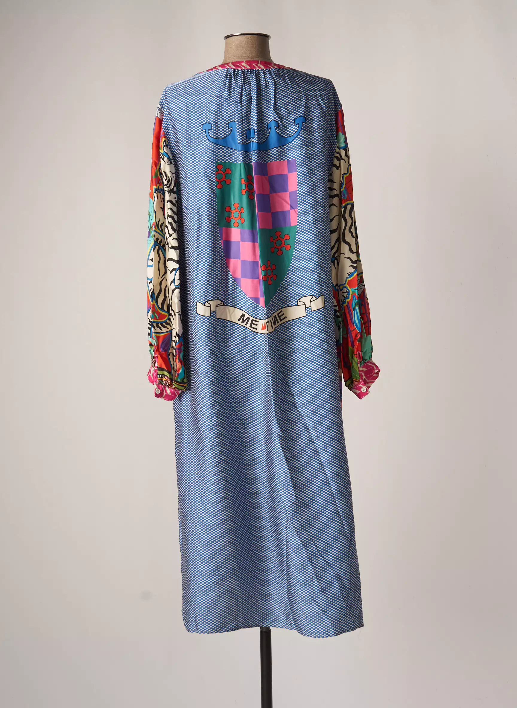 Me369 Robes Mi Longues Femme couleur bleu