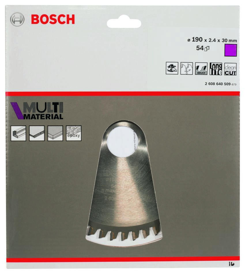 Bosch Blue Accessories 2608640509 Körfűrészlap 190 x 30 x 54T Multi Material