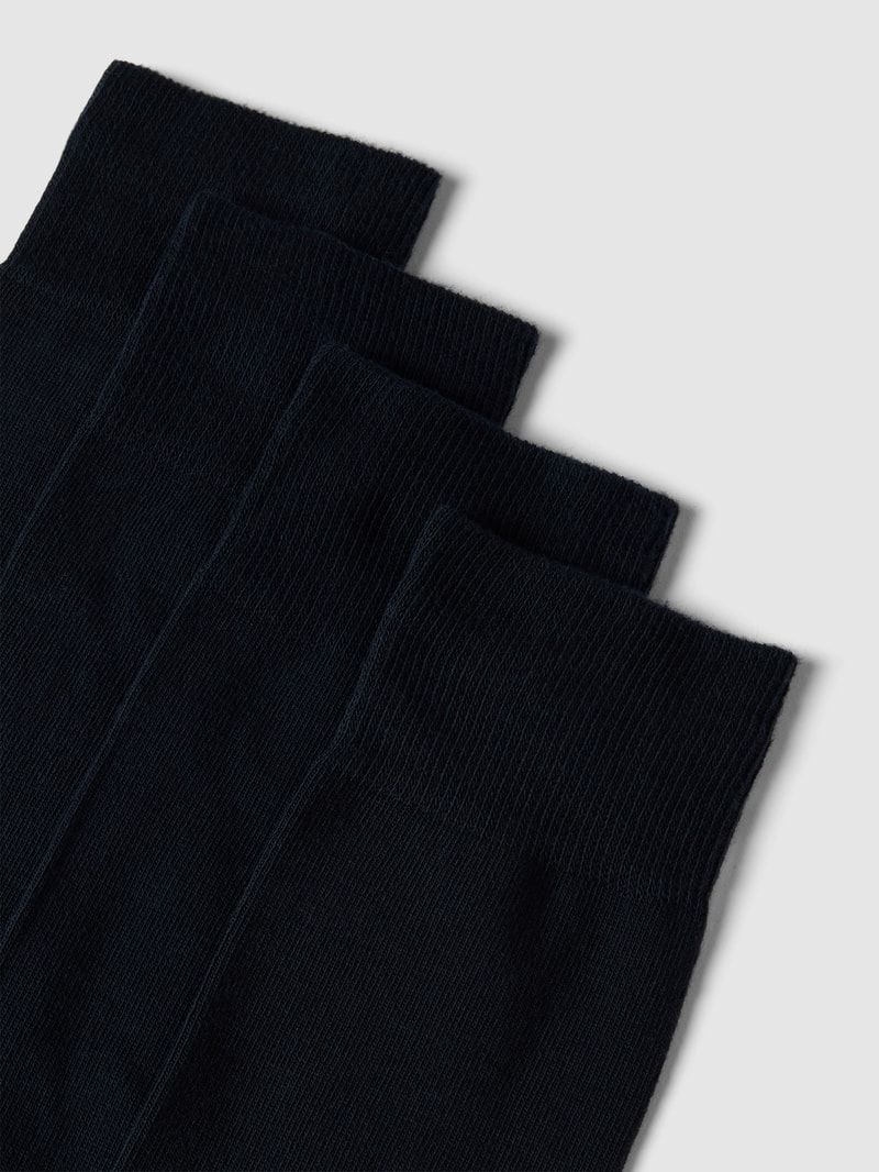 Socken mit Label-Detail im 4er-Pack in dunkelblau