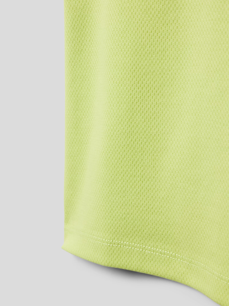 T-Shirt aus Baumwolle mit Strukturmuster in apfelgrün