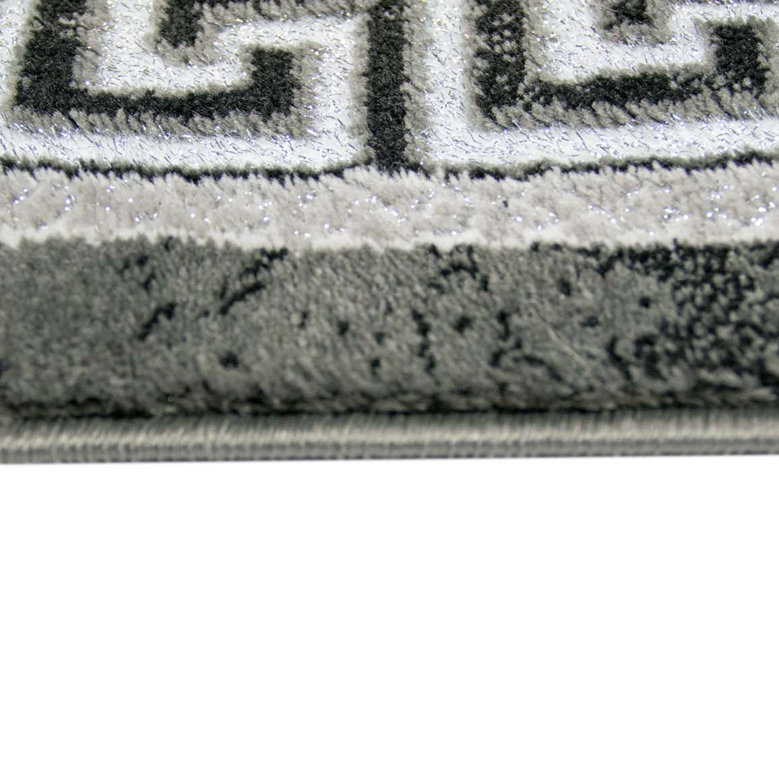 Teppich Orientteppich mit Glitzergarn in grau creme, Teppich-Traum, rechteckig, Höhe: 12 mm