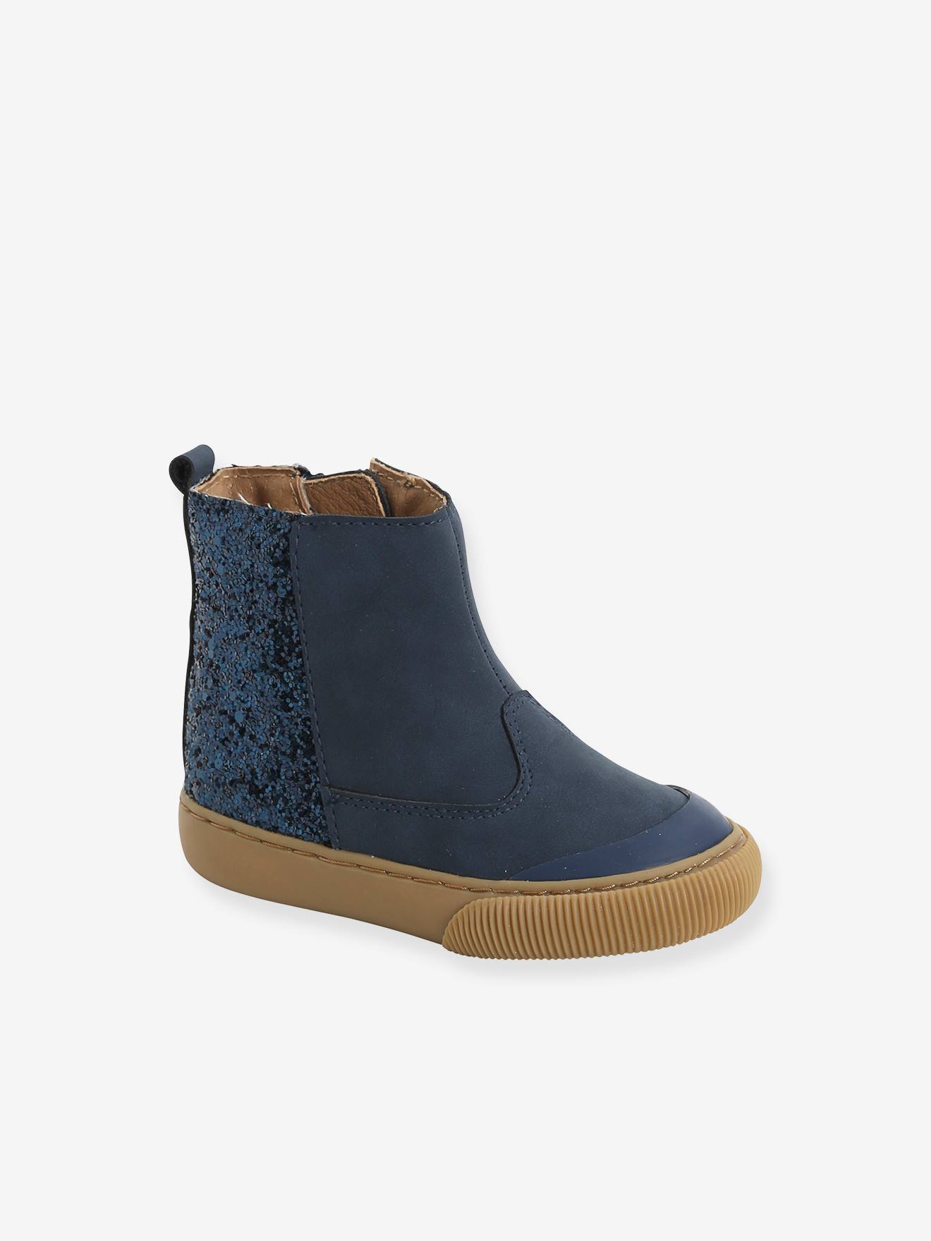 Boots fantaisie zippées bébé fille marine