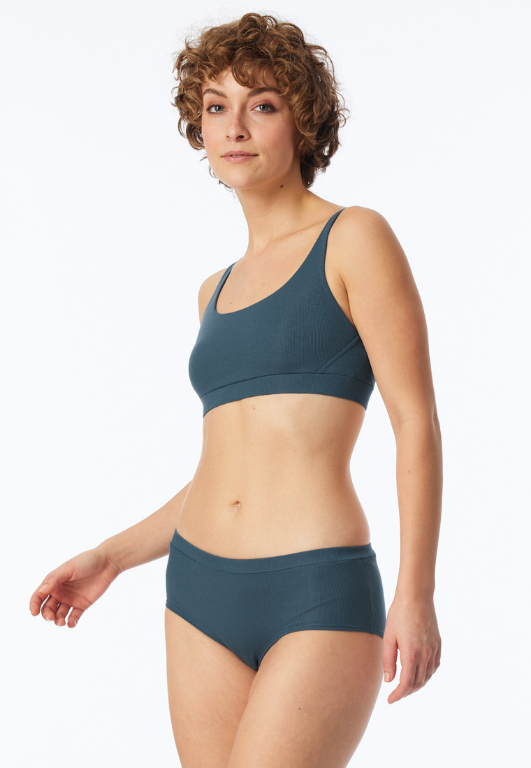 Panty Doppelripp Organic Cotton jeansblau - Pure Rib