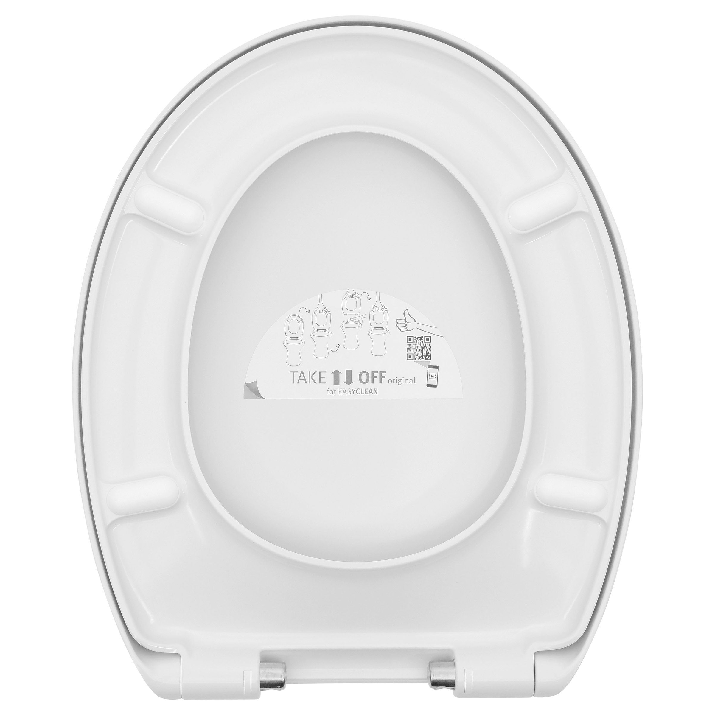 LUVETT WC-Sitz Universal C210 (Inklusive 3 Befestigungsarten), mit Absenkautomatik, Wrap-Over, Duroplast, Deutsche Markenqualität