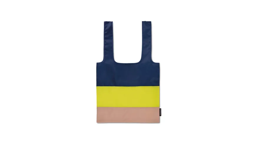 REMEMBER Tragetasche faltbar Neo blau/gelb/beige