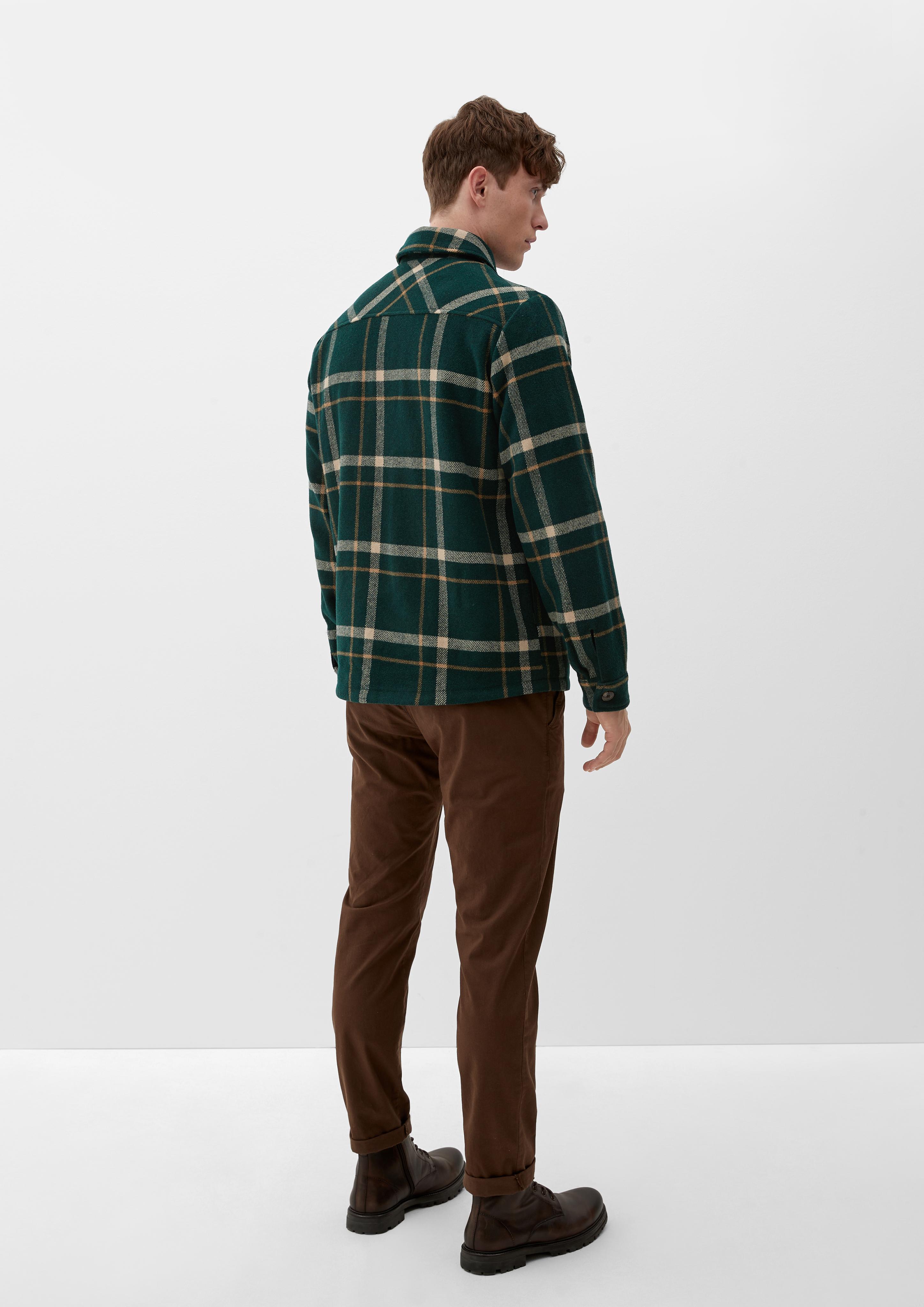 Hemdjacke aus Wollmix  2120483-79N7