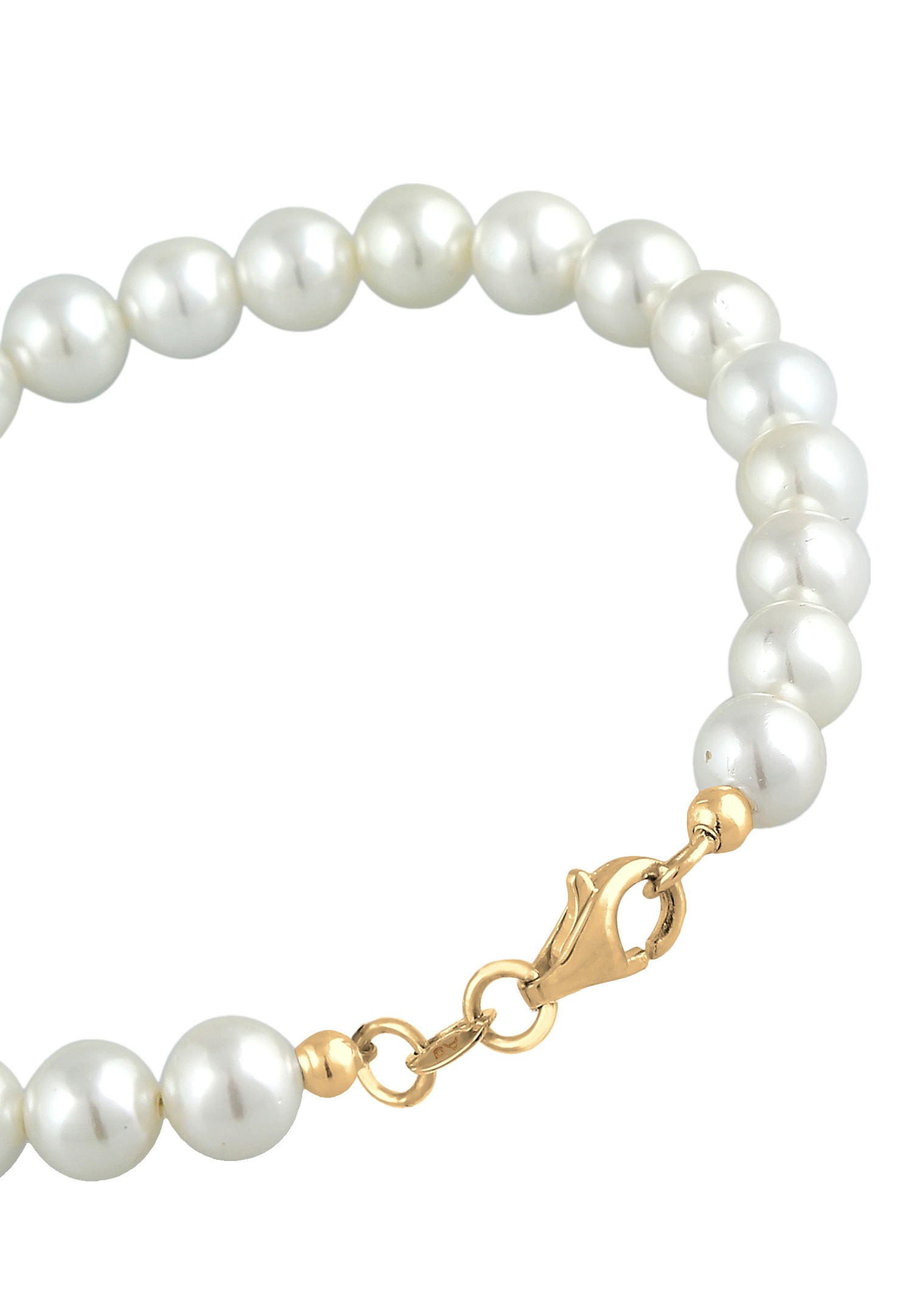 Ensemble classique pour femme signé Elli, orné de perles de coquillage et réalisé en argent sterling 925.