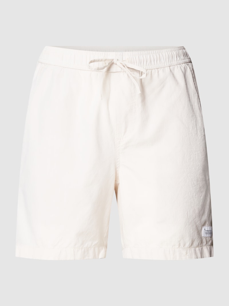 Shorts mit elastischem Bund in stein