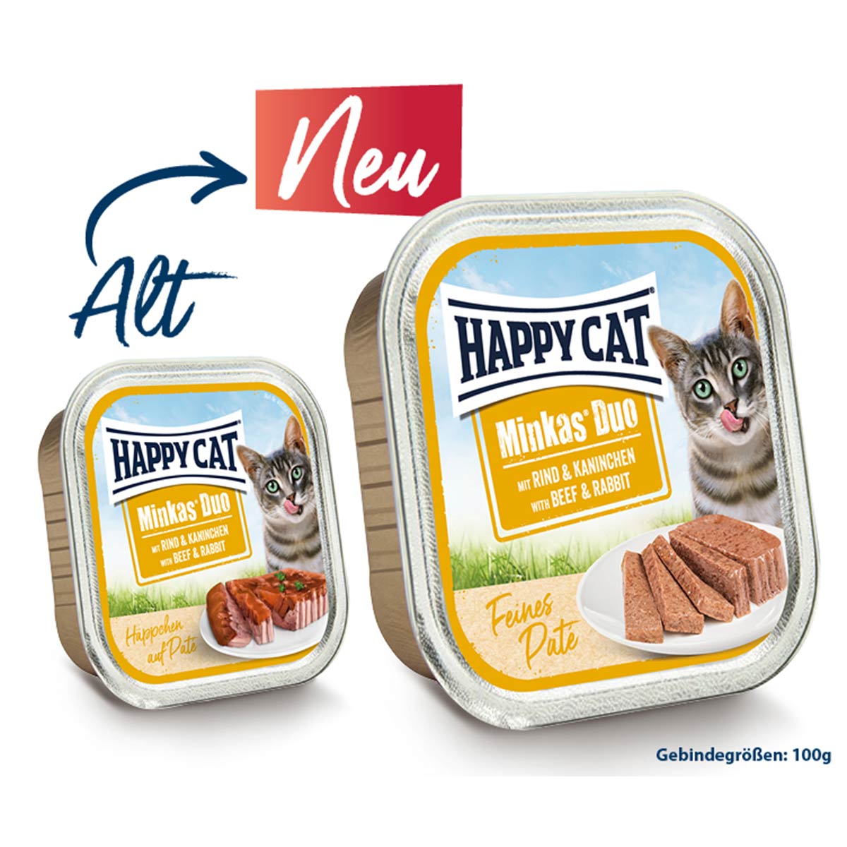 Happy Cat Minkas Duo Rind & Kaninchen Paté kaufen bei ZooRoyal
