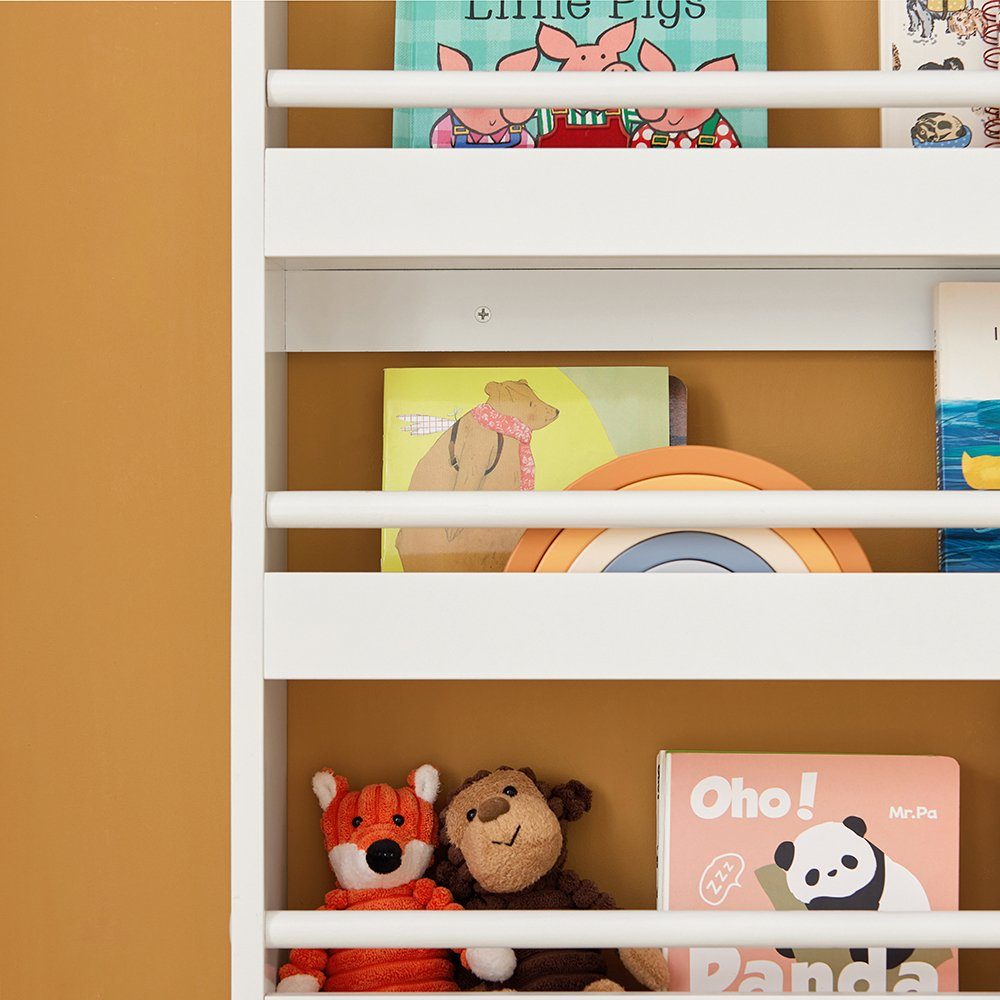 SoBuy Bücherregal KMB08, Kinderregal mit 4 Ablagen für Bücher und Deko
