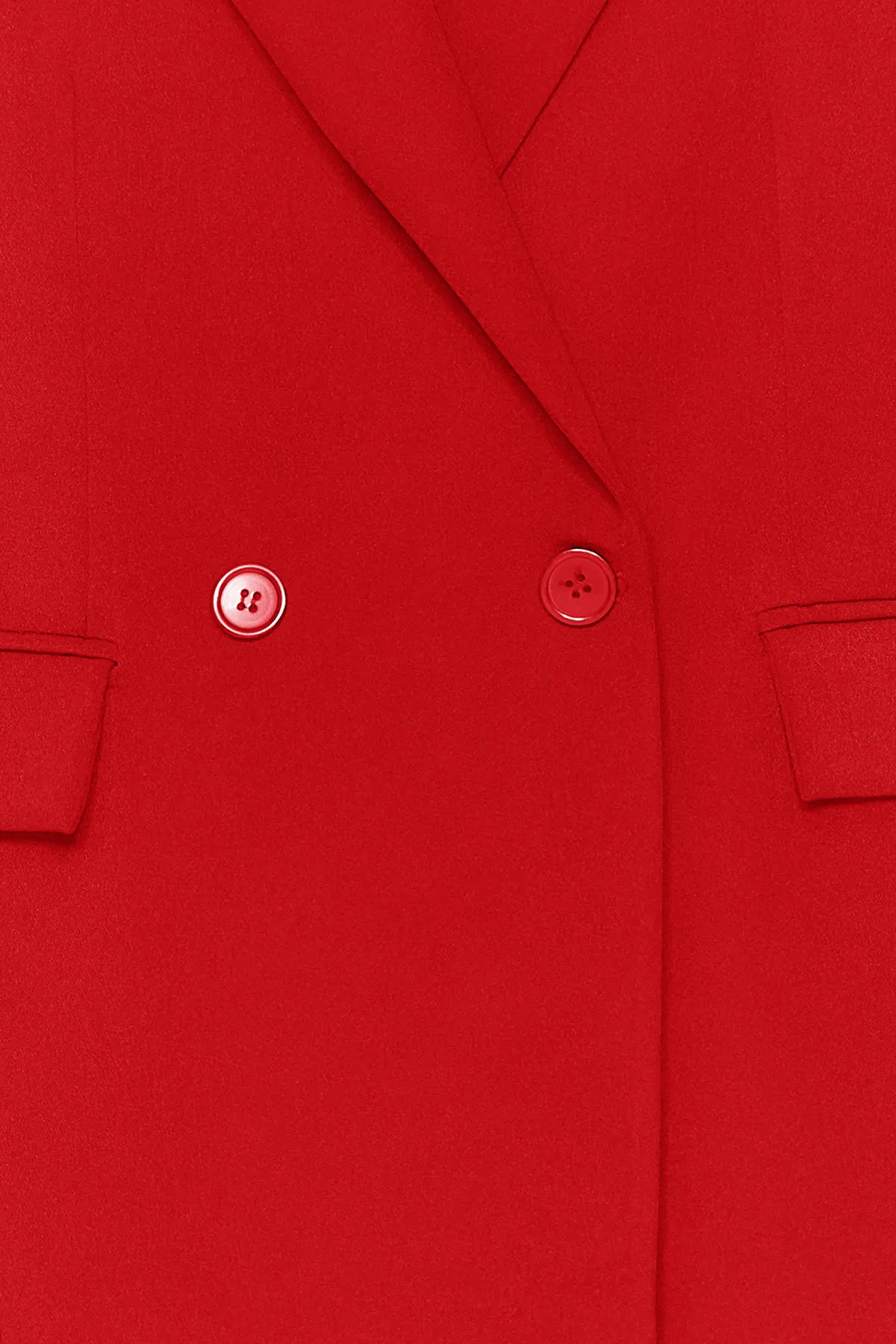 Trendyol Collection  Roter, normal gefütterter, zweireihiger, gewebter Blazer mit Verschluss TWOSS20CE0059