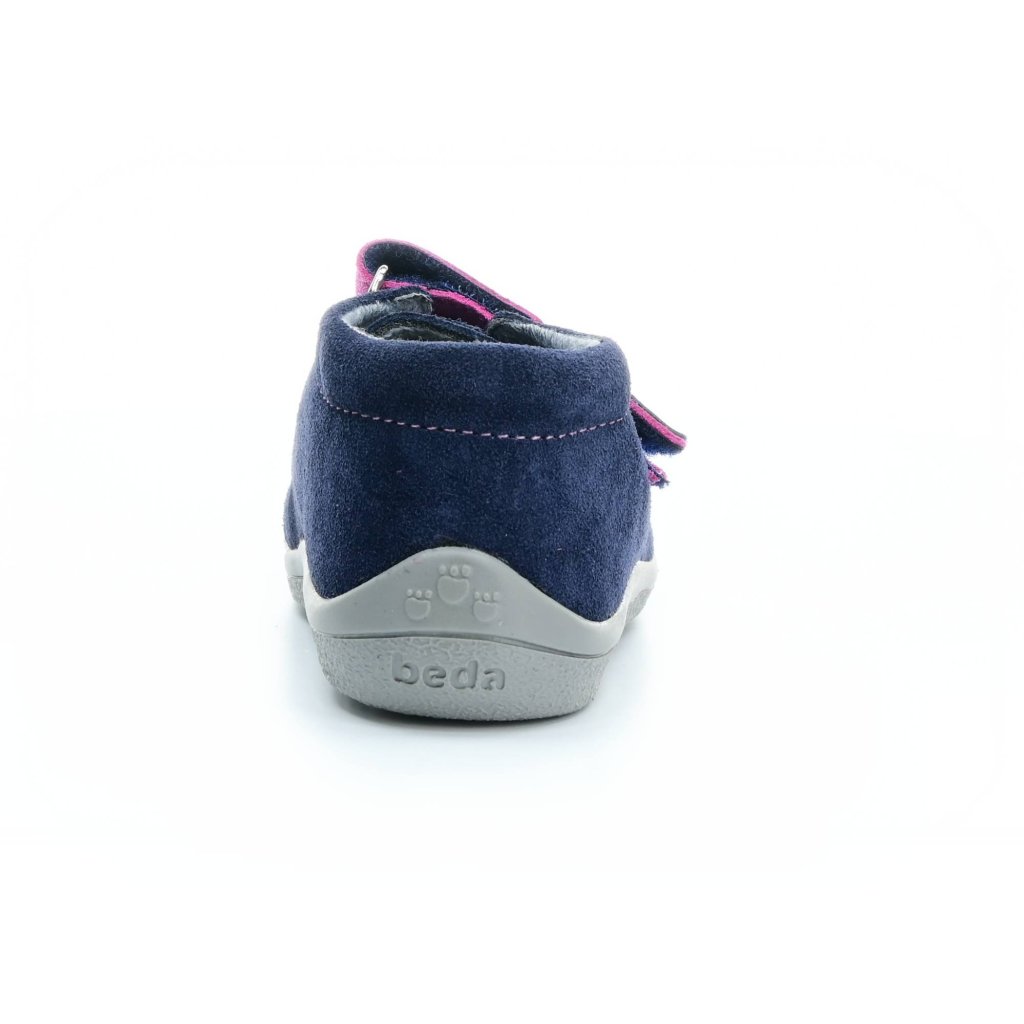Beda Ocean Shine mit Membran und Hinterkappe (BF 0001/W/M/OP/FW) dunkelblaue Barfuß-Stiefeletten