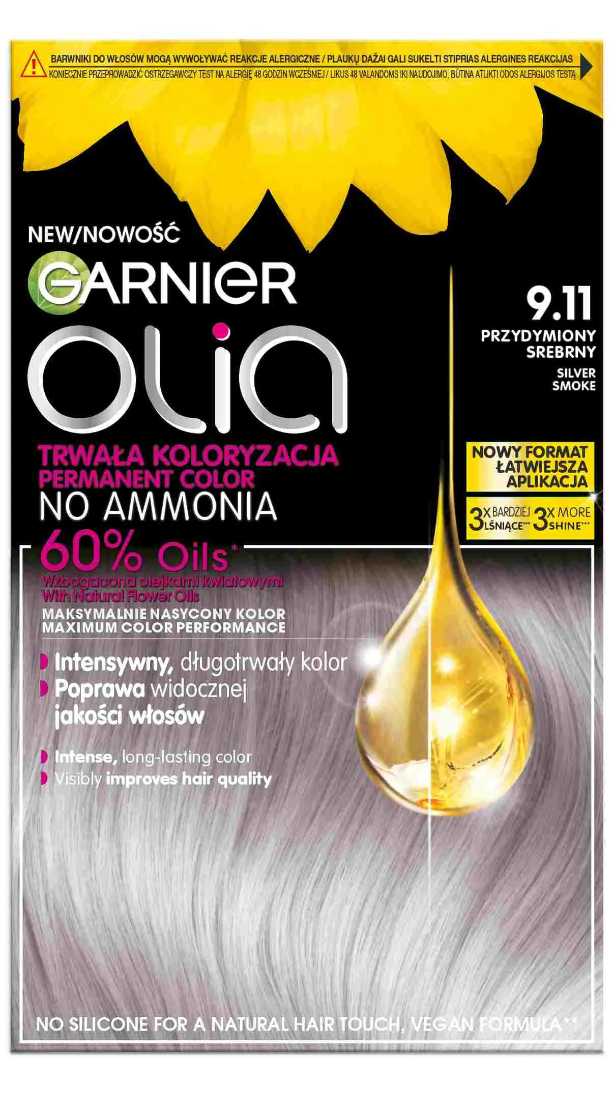 Фарба за косу Garnier Olia 9.11 Сребрни дим