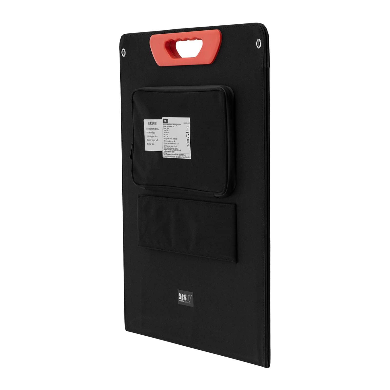 MSW Solarmodul Solartasche faltbar 100W 2 USB Solarpanel tragbar