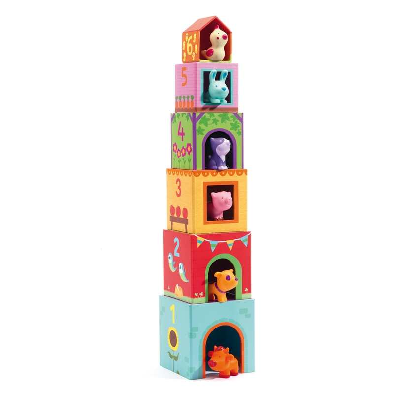 6 Cubes imagiers Topanifarm Djeco