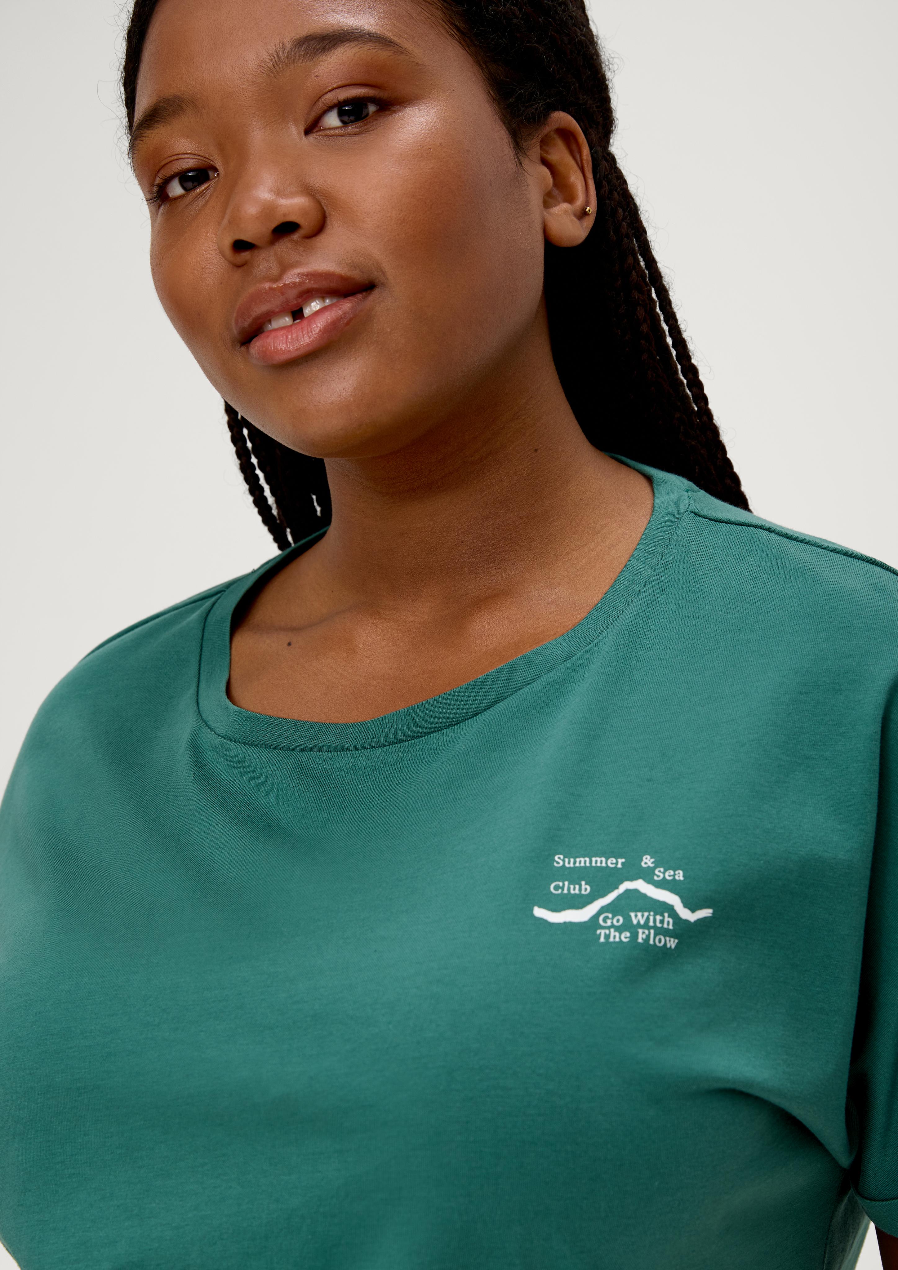 Baumwollshirt mit Frontprint  2131702-65D8