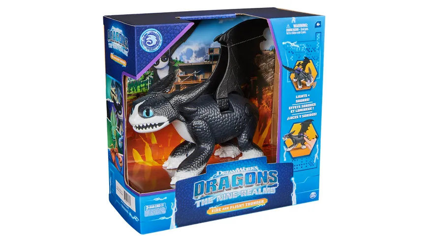 Spin Master - DreamWorks Dragons Fire and Flight, 30,4cm große Donner-Figur