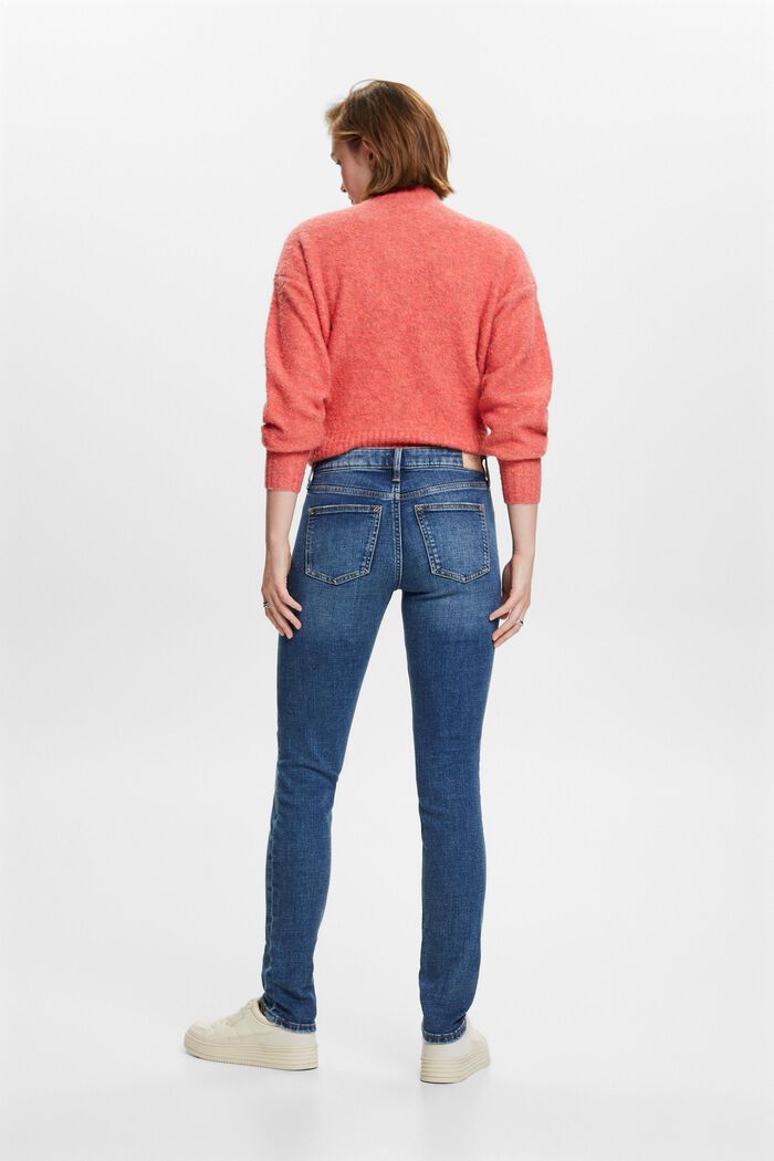 Recycled: schmale Stretchjeans mit hohem Bund