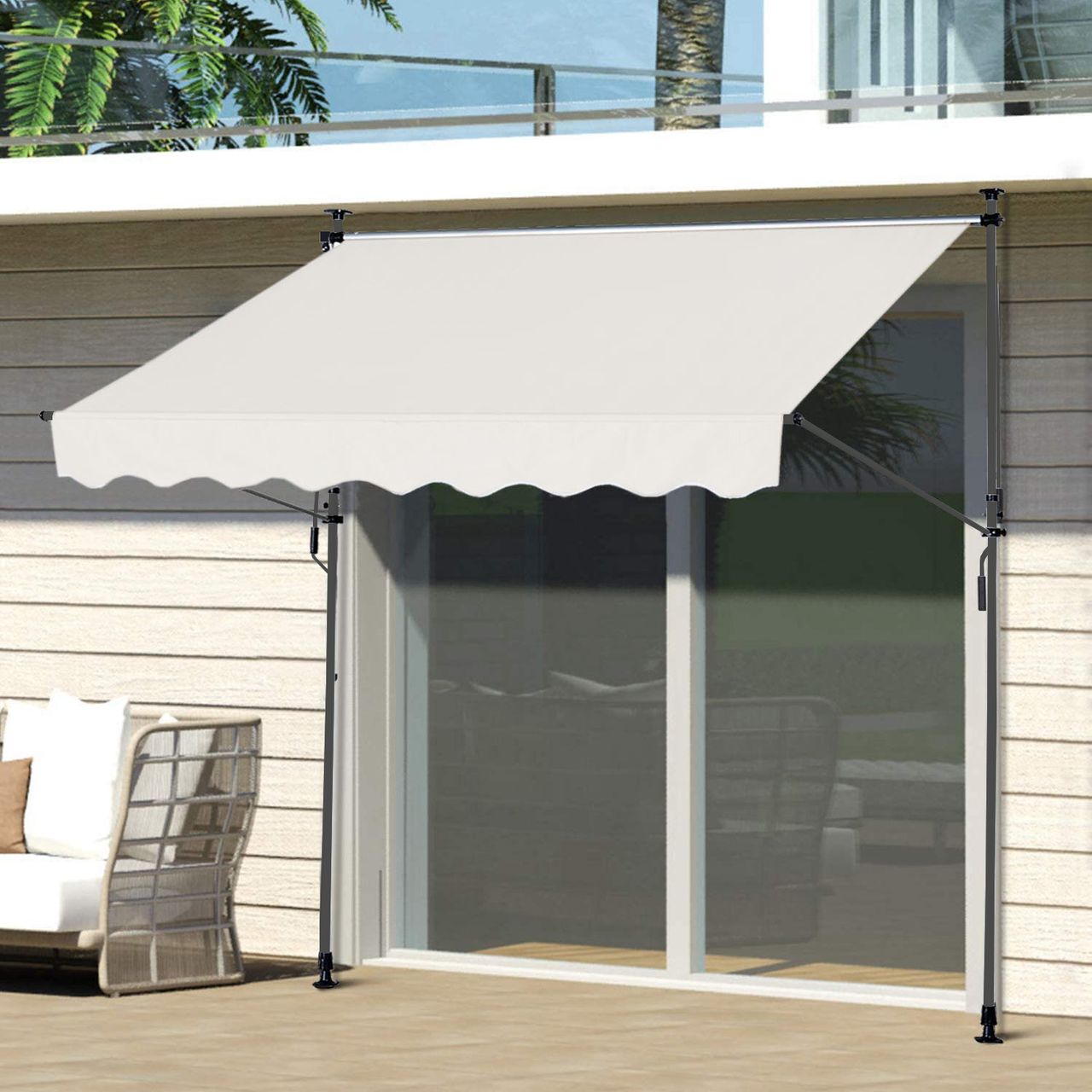 HC Home & Living Klemmmarkise Sonnenschutz 250 x 120 cm - Beige