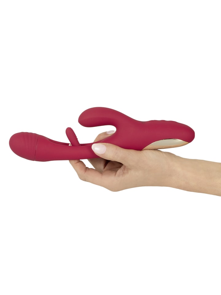 Sweet Smile Rabbitvibrator Rabbit Vibrator with G-Spot Stimulation in rot günstig kaufen 24 cm