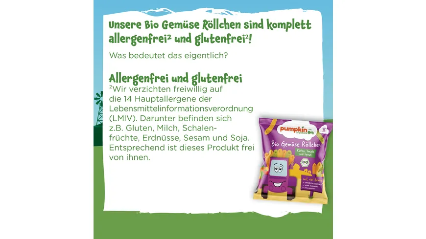 pumpkin organics Bio Gemüse Röllchen 20 g
